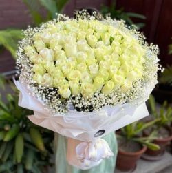 White Love Flowers Bouquet - Same Day Flowers