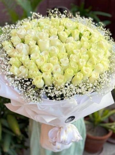 White Love Flowers Bouquet - Same Day Flowers