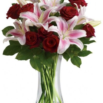 Birthday Lilies & Roses