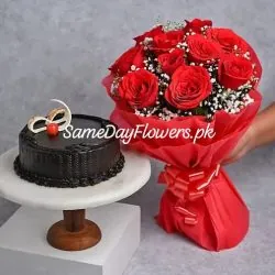 Anniversary Flowers and Cake Lahore - SameDayFlowers.pk