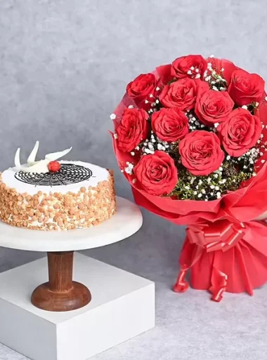 Cake and Roses Delivery Pakistan - Same Day Flowers