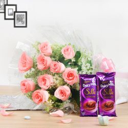 Dairy Milk and Roses Pakistan - Same Day Flowers