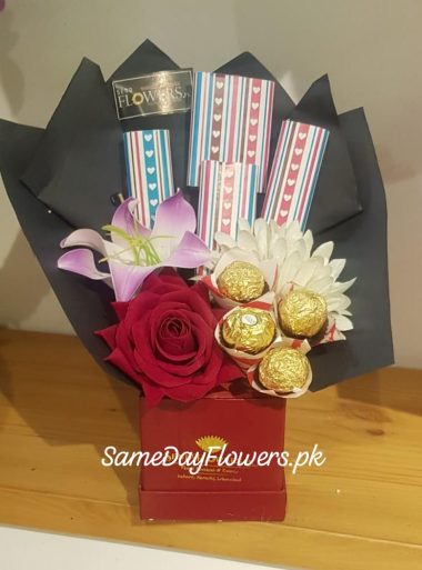 Chocolate and Flowers Gift Lahore - SameDayFlowers.pk