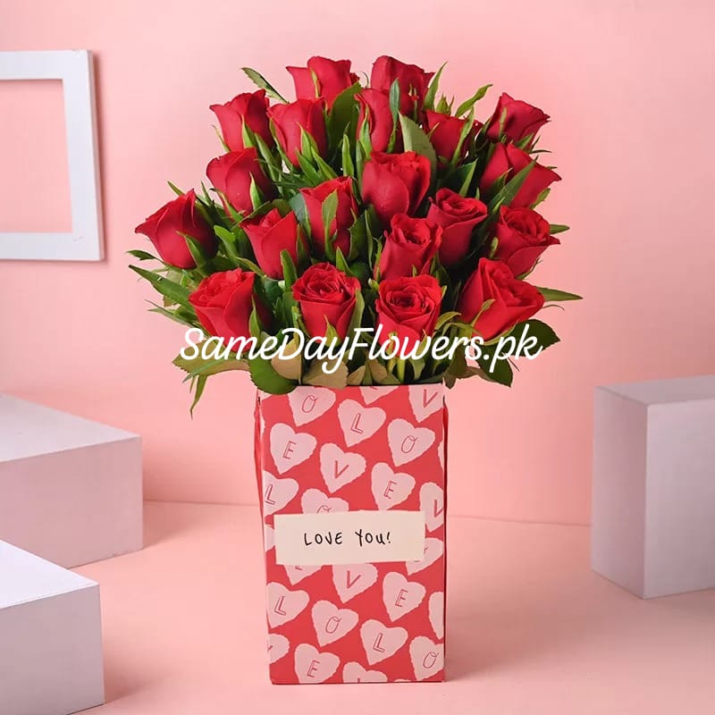 Passionate Love - Red Rose Flowers Delivery Pakistan- Same Day Flowers