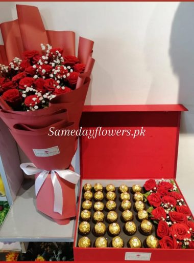 Valentine Flowers and Chocolates Lahore - SameDayFlowers.pk