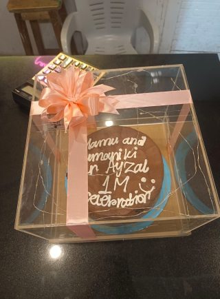 Acrylic Box Chocolate Cake - Same Day Flowers