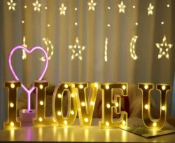 Order Now I Love U Light Up Letters - Same Day Flowers