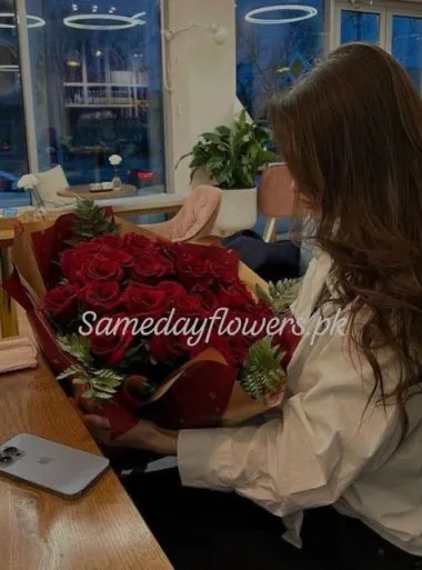 20 Imported Roses Bouquet - Same Day Flowers