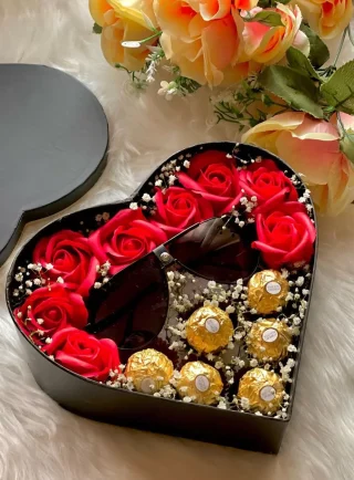 Heart Fill Box - Same Day Flowers