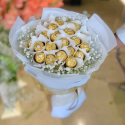 Chocolates and Flowers Bouquet Pakistan - SameDayFlowers.pk