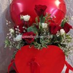 Heart Roses Box - Same Day Flowers