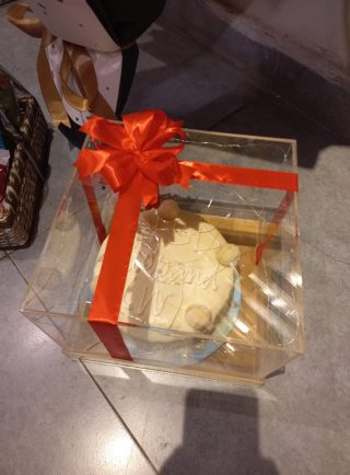Acrylic Box Valentine Cake - Same Day Flowers