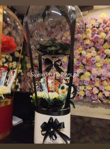 Colorful Balloon Box gift from Same Day Flowers for celebrations