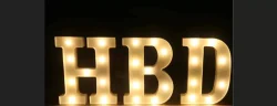 Buy Today HBD LED Letters - Same Day Flowers