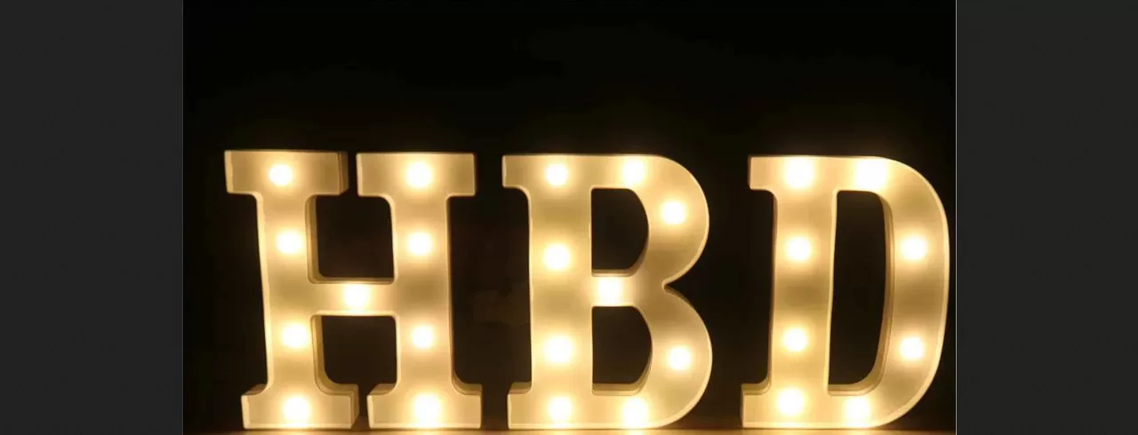 Buy Today HBD LED Letters - Same Day Flowers Buy Today HBD LED Letters - Same Day Flowers