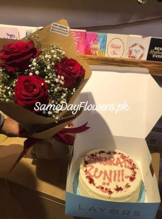 Flowers and Cake for Mother's Day Lahore - SameDayFlowers.pk