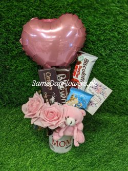 Mug with Flowers for Mother's day Lahore - SameDayFlowers.pk