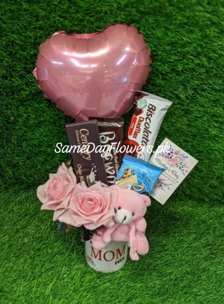 Mug with Flowers for Mother's day Lahore - SameDayFlowers.pk