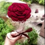 Crochet Red Flower Bouquet Lahore - SameDayFlowers.pk