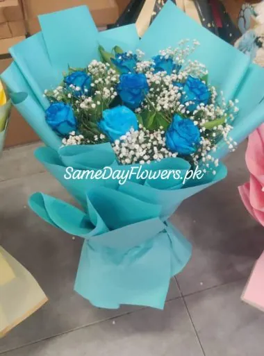 Blue Roses for Father's Day Lahore - SameDayFlowers.pk