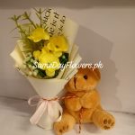 Mini Size Flower and Teddy Lahore - SameDayFlowers.pk