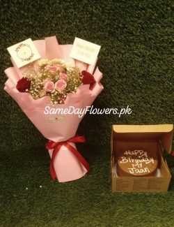 Birthday Cake and Flowers for Her Lahore - SameDayFlowers.pk