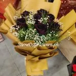Black Roses Bouquet Lahore - SameDayFlowers.pk