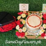 Cake with Flowers for Birthday Lahore - FromYouFlowers.pk