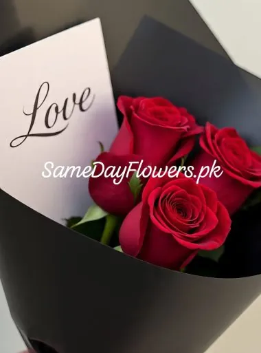 Red Roses with Love Lahore - SameDayFlowers.pk