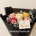 I Love You Flower Bouquet Pakistan - SameDayFlowers.pk
