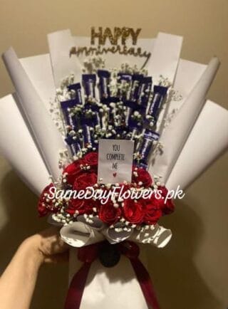 Anniversary Chocolate Bouquet Lahore - SameDayFlowers.pk