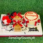 Flowers and Cake for Anniversary Lahore - SAmeDayFlowers.pk