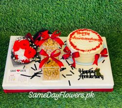 Flowers and Cake for Anniversary Lahore - SAmeDayFlowers.pk