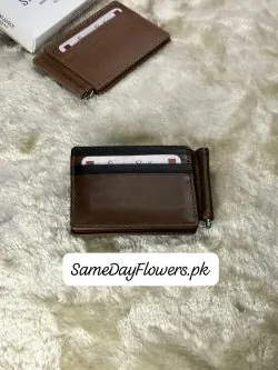Men's Leather Clip Wallet Pakistan - SameDayFlowers.pk
