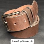 Men’s Dress Belt Brown Karachi - SameDayFlowers.pk