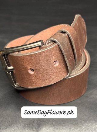 Men’s Dress Belt Brown Karachi - SameDayFlowers.pk