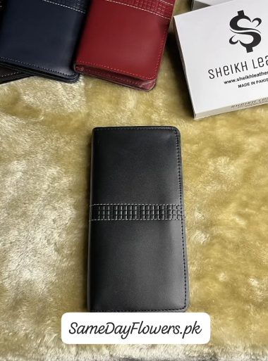 Genuine Leather Long Wallet Pakistan - SameDayFlowers.pk