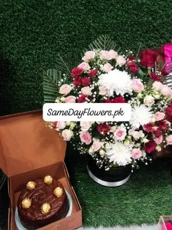 Cake and Flowers Deal Lahore - SameDayFlowers.pk