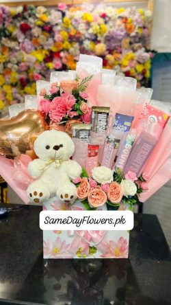 Pink Chocolate Box for Her Lahore - SameDayFlowers.pk