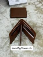 Soft Tan Leather Wallet Pakistan - SameDayFlowers.pk
