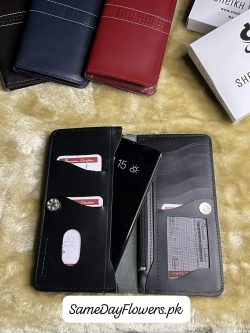 Genuine Leather Long Wallet Pakistan - SameDayFlowers.pk