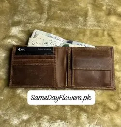 Leather Wallet Gift for him Lahore - SameDayFlowers.pk