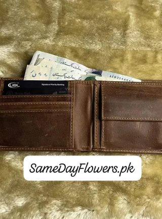 Leather Wallet Gift for him Lahore - SameDayFlowers.pk