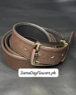 Formal Brown Leather Belt Pakistan - SameDayFlowers.pk