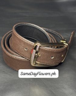 Formal Brown Leather Belt Pakistan - SameDayFlowers.pk