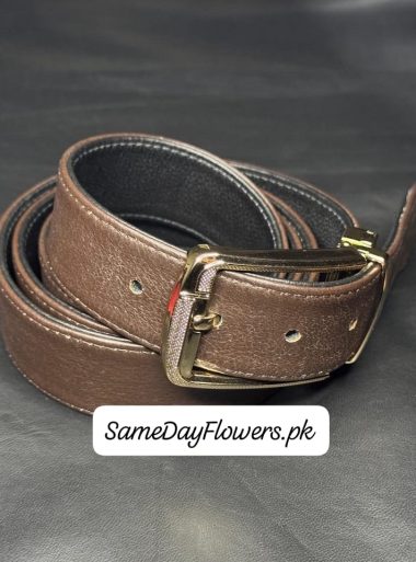 Formal Brown Leather Belt Pakistan - SameDayFlowers.pk