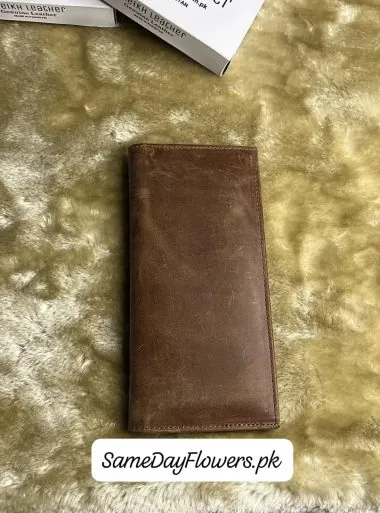 Leather Long Wallet for Men Pakistan - SameDayFlowers.pk