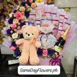 Teddy Bear Chocolate Box Lahore - SameDayFlowers.pk