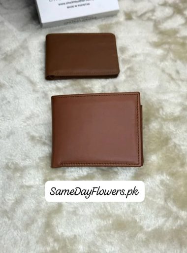 Soft Tan Leather Wallet Pakistan - SameDayFlowers.pk