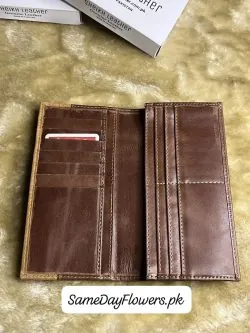 Original Leather Long Wallet Pakistan - SameDayFlowers.pk